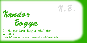 nandor bogya business card